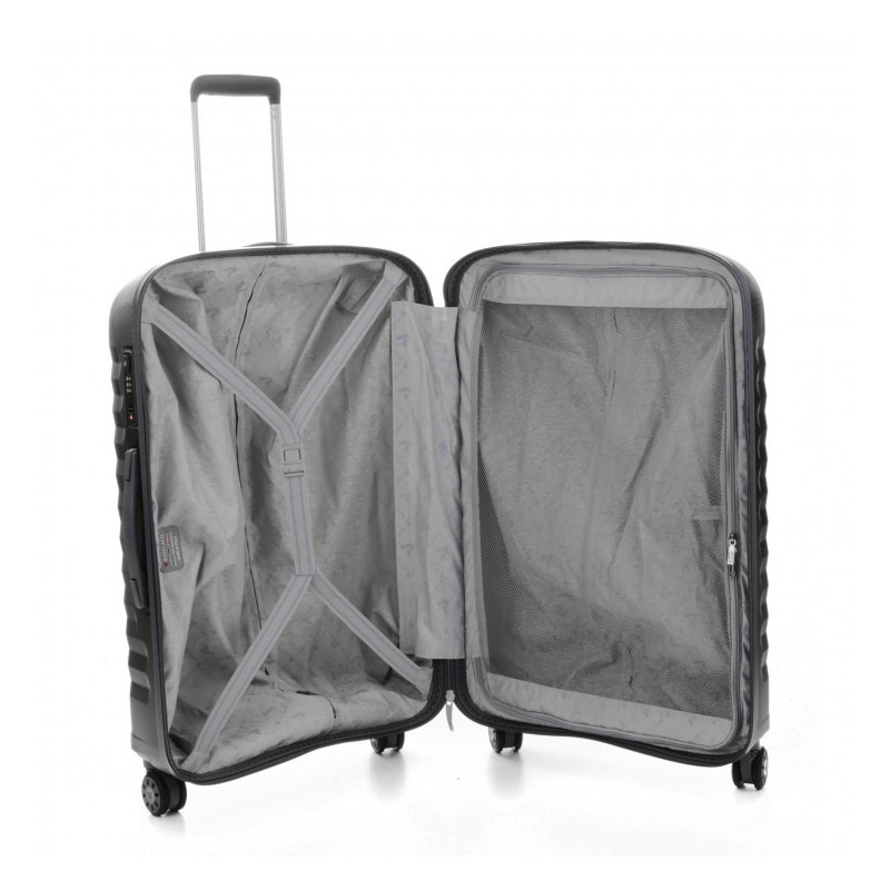 Roncato Uno Zip trolley grande nero rigido 4 ruote con tsa