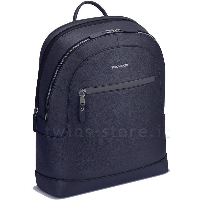 Roncato sidney zaino pelle blu pc 15.6