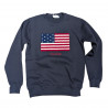 Felpa Bandiera America Blu Superculture in Cotone – Made in Italy