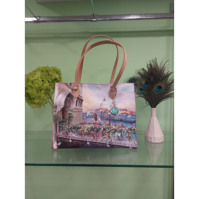 Square Bag yes602s4 Ynot  Venezia Flowery Canal